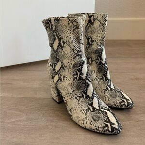 Steve Madden Snake Print Bootie Heels